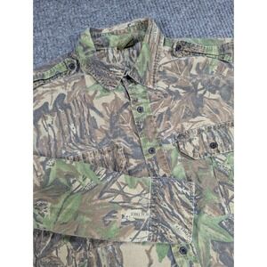 Vintage‎ Spartan Realtree Shirt Mens Large Camo LS Hunting Epaulets Pocket USA